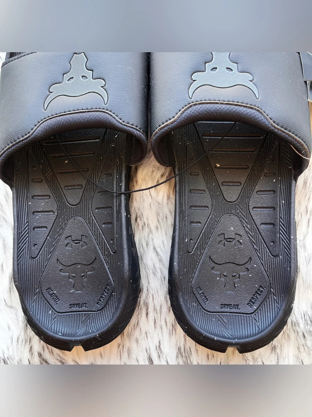 Under Armour Project Rock 3 Slide Adult Sandals Black